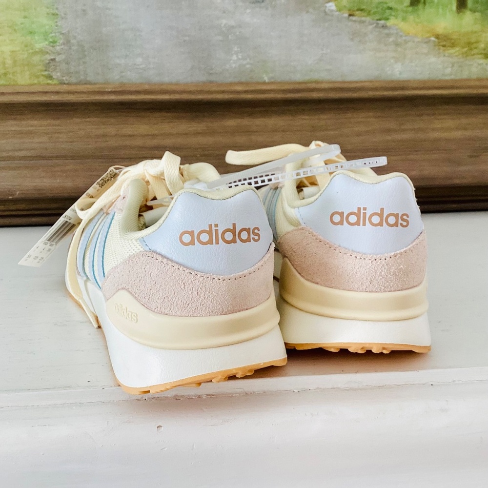 Adidas Run 60s 4.0 sneakers Wonder White Ice Purple Alumina Women’s Size 5.5 NWT - Picture 7 of 12